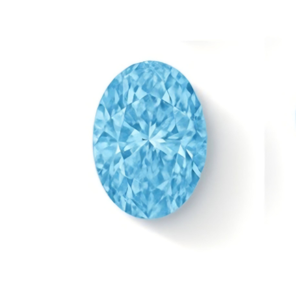 實驗室藍彩鑽橢圓形裸石3克拉 