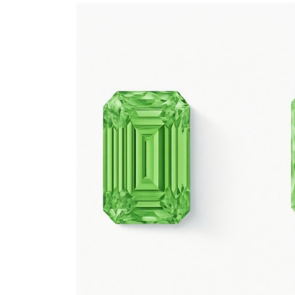 實驗室綠彩鑽祖母綠形裸石5克拉 