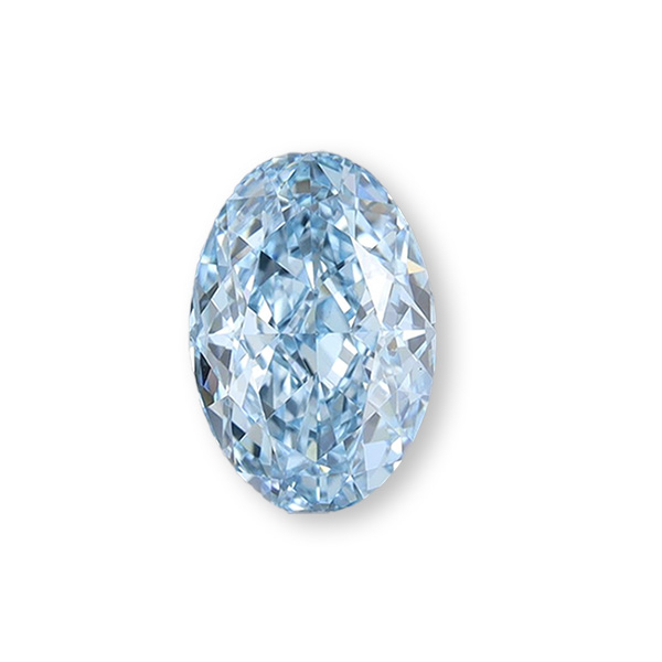 實驗室藍彩鑽橢圓形裸石3克拉 