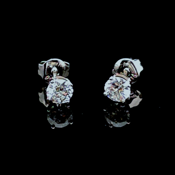 實驗室鑽石圓形耳環1克拉 