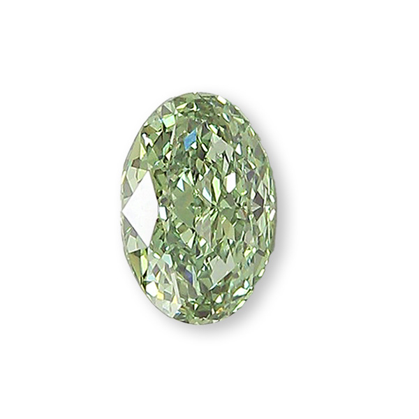 實驗室綠彩鑽橢圓形裸石3克拉 