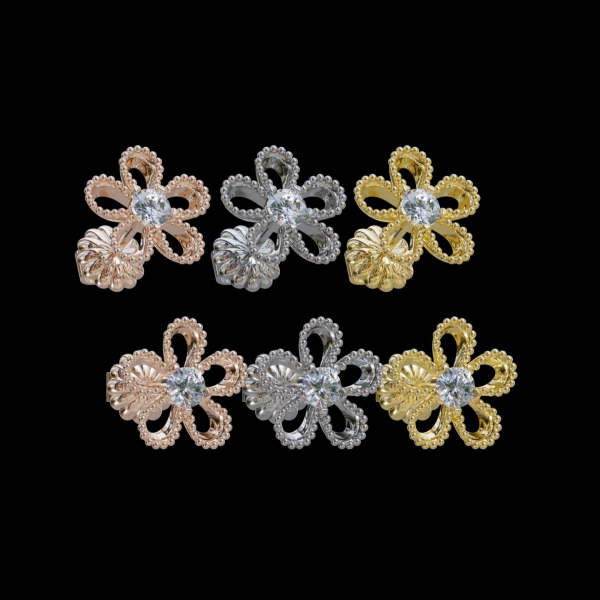 實驗室鑽石圓形耳環40分(三顏色可選) 