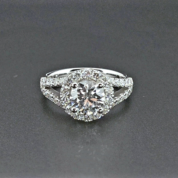 實驗室鑽石圓形女戒1克拉 