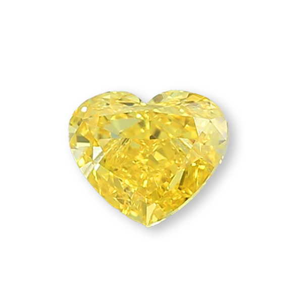 實驗室黃彩鑽心形裸石5克拉 