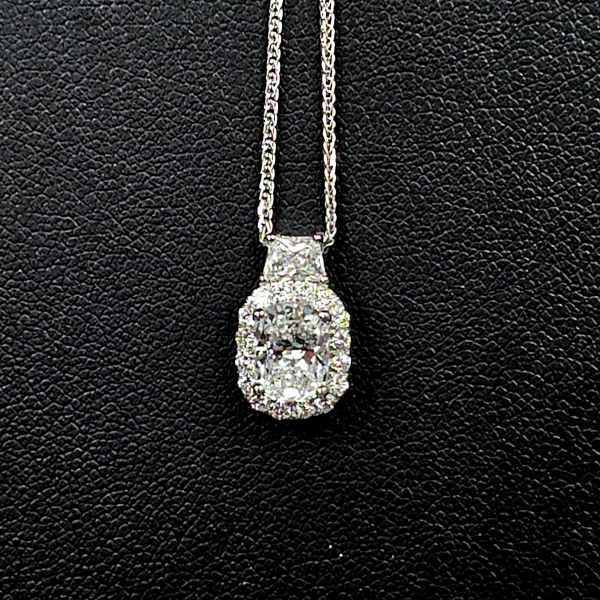 實驗室鑽石枕形女戒1克拉 