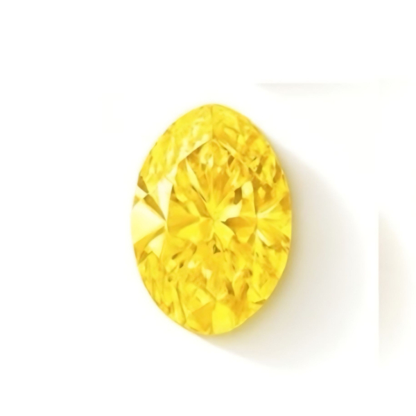實驗室黃彩鑽橢圓形裸石10克拉 