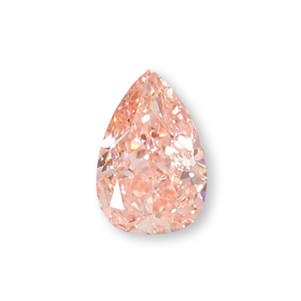 實驗室粉紅彩鑽水滴形裸石5克拉 