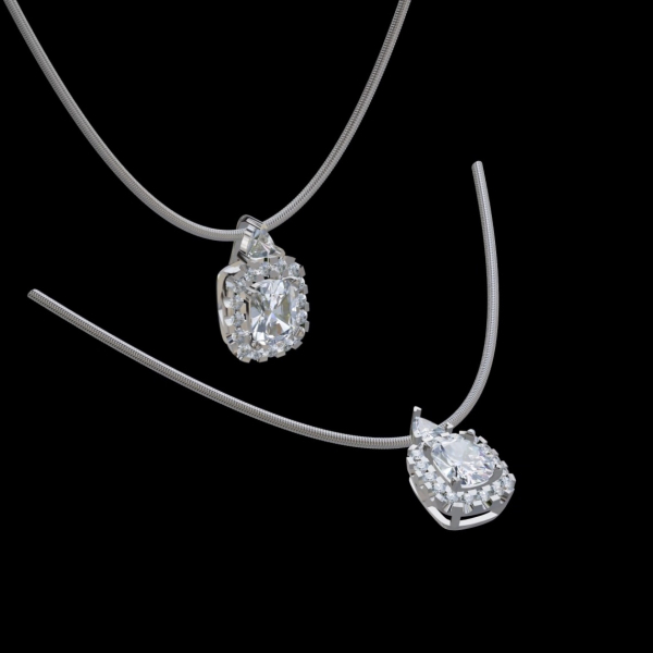 實驗室鑽石枕形墜子1克拉 