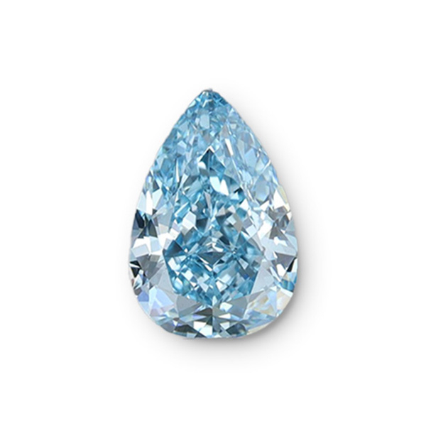 實驗室藍彩鑽水滴形裸石7克拉 