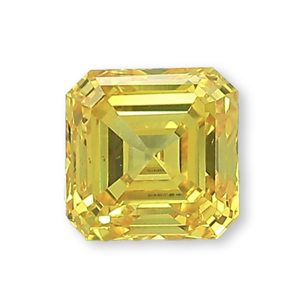 實驗室黃彩鑽阿斯切形裸石10克拉 