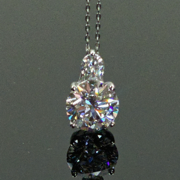 實驗室鑽石圓形墜子2克拉 