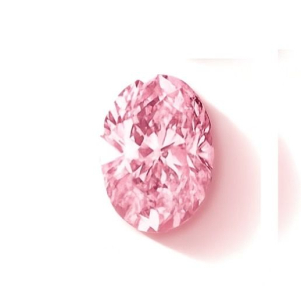 實驗室粉紅彩鑽橢圓形裸石10克拉 