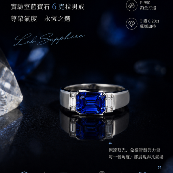 實驗室藍寶石7克拉 