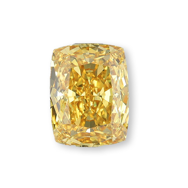 實驗室黃彩鑽枕形裸石5克拉 