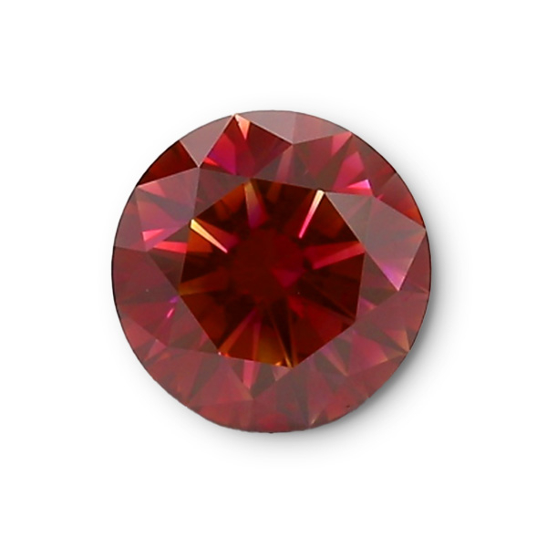 實驗室紅彩鑽圓形裸石7克拉 