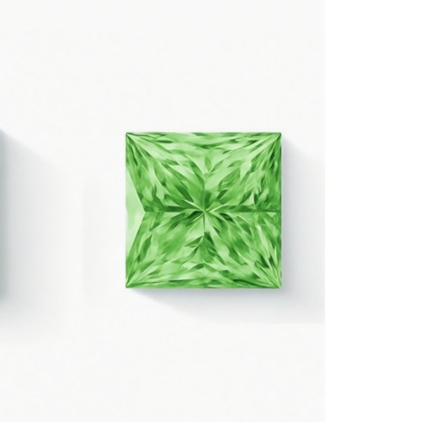 實驗室綠彩鑽公主形裸石3克拉 