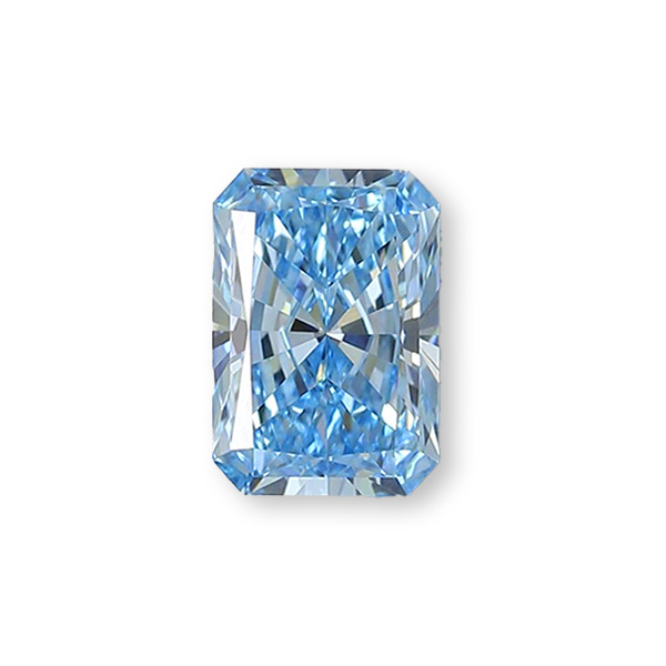 實驗室藍彩鑽雷帝恩形裸石2克拉 