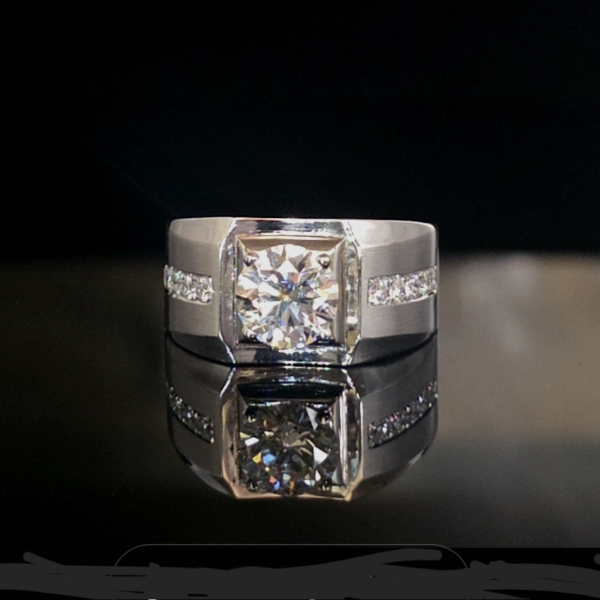 實驗室鑽石圓鑽男戒2克拉D.vs1 