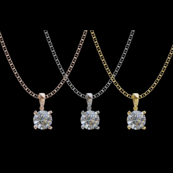 實驗室鑽石圓形墜子50分(三顏色可選) 