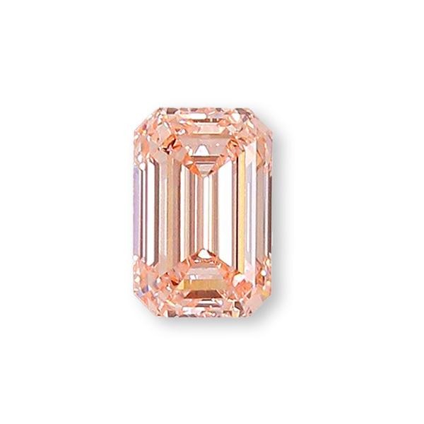 實驗室粉紅彩鑽祖母綠形裸石2克拉 