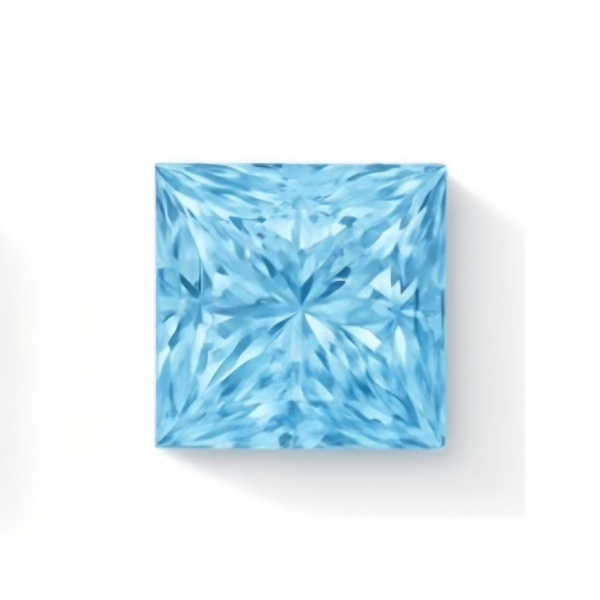 實驗室藍彩鑽公主形裸石3克拉 