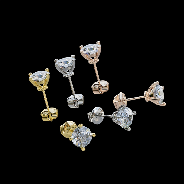 實驗室鑽石圓形耳環 