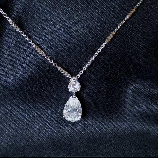 實驗室鑽石水滴形墜子1克拉(特賣商品) 