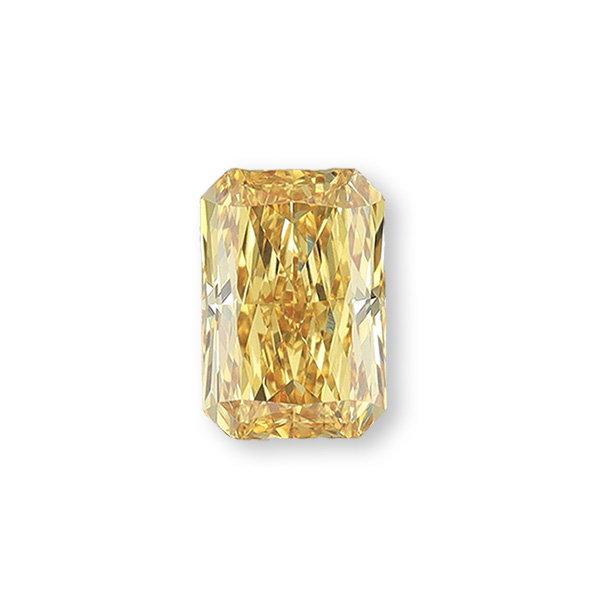 實驗室黃彩鑽雷帝恩形裸石1克拉 