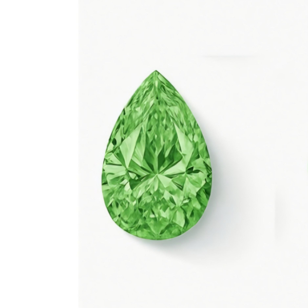 實驗室綠彩鑽水滴形裸石5克拉 
