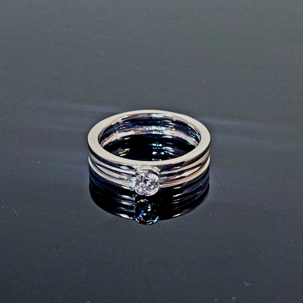 實驗室鑽石圓形男女尾戒 