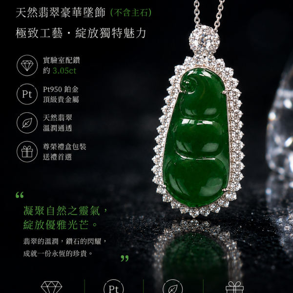實驗室鑽石圓形空台(不含翡翠) 
