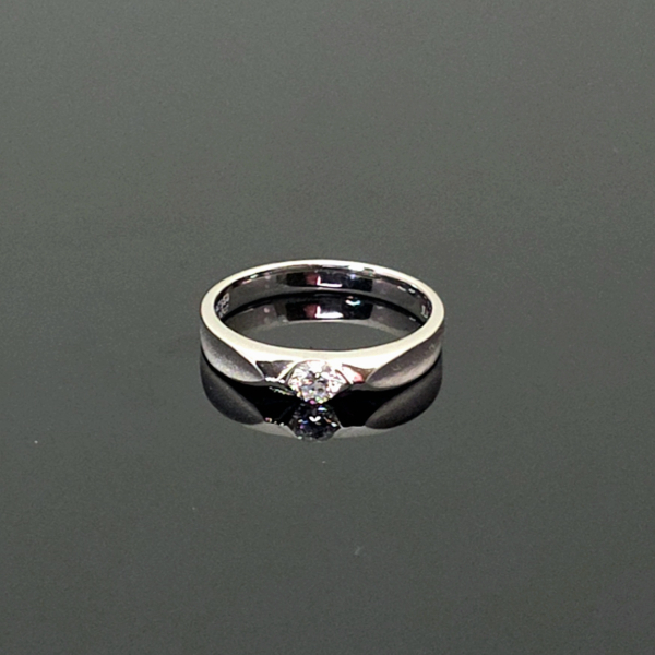 實驗室鑽石圓形男戒 