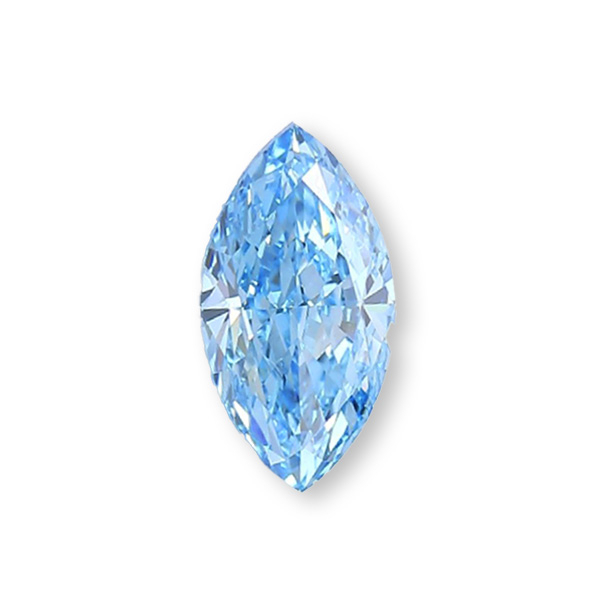 實驗室藍彩鑽馬眼形裸石3克拉 