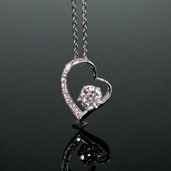 實驗室鑽石圓形墜子1克拉 