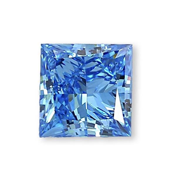 實驗室藍彩鑽公主形裸石7克拉 