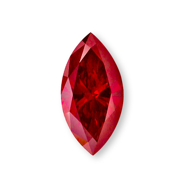 實驗室紅彩鑽馬眼形裸石5克拉 